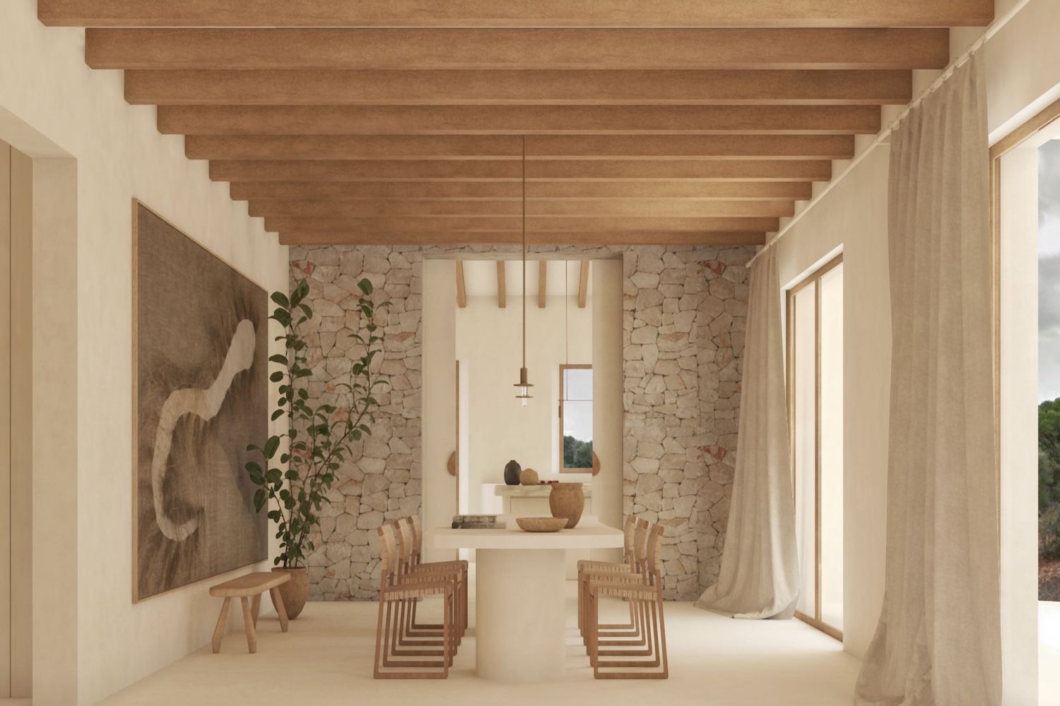 Bright dining area