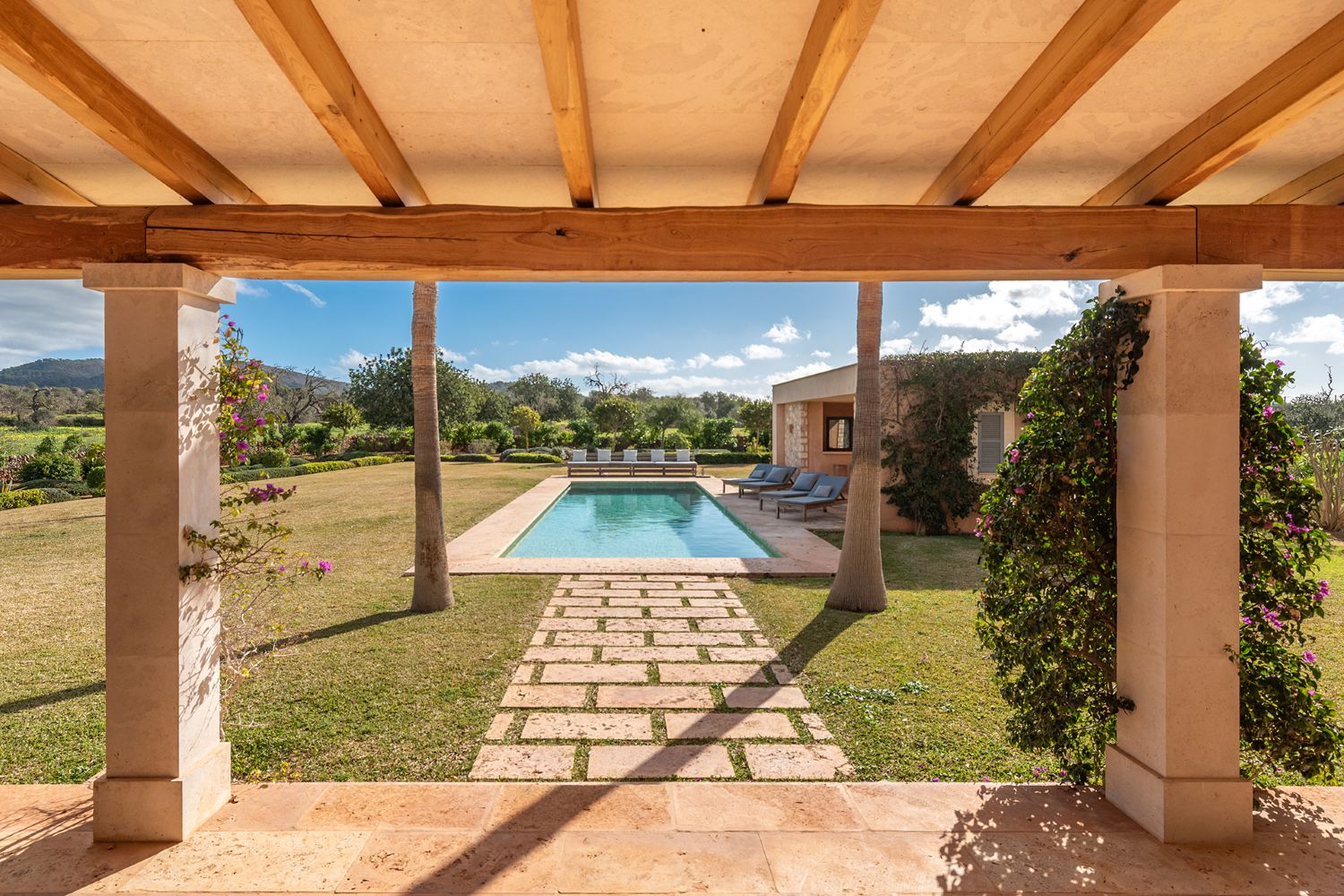 View to the pool
