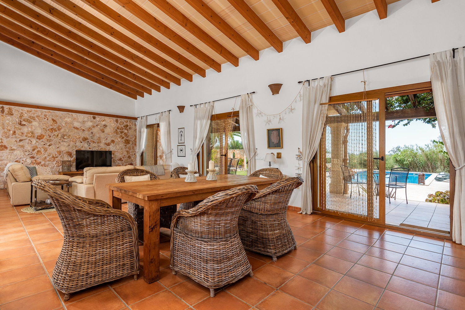Spacious dining area