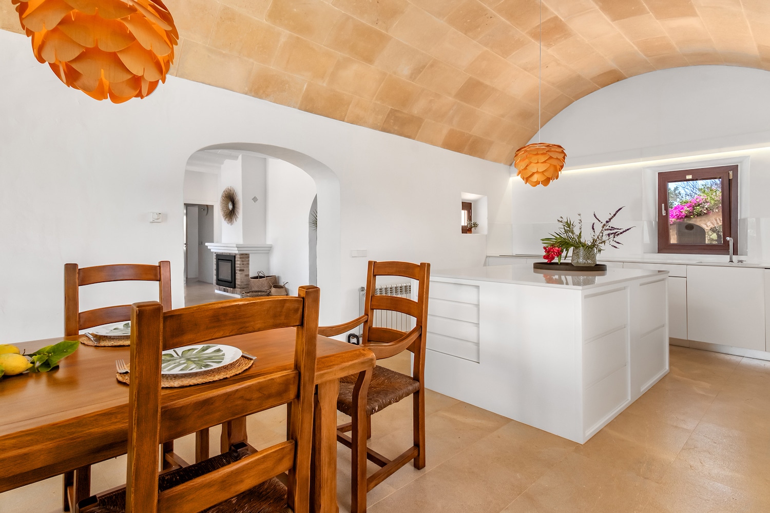 Open-plan kitchen