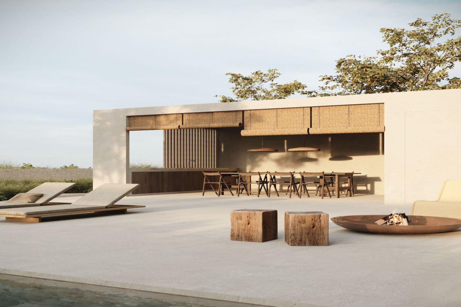 Large covered terrace