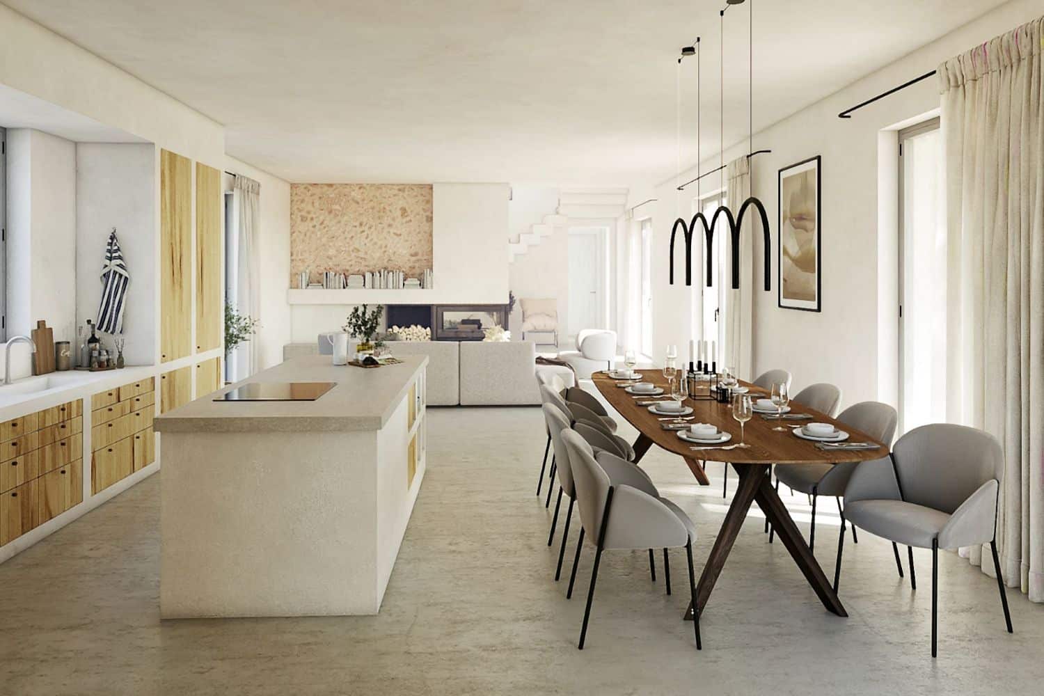 Kitchen with dining area