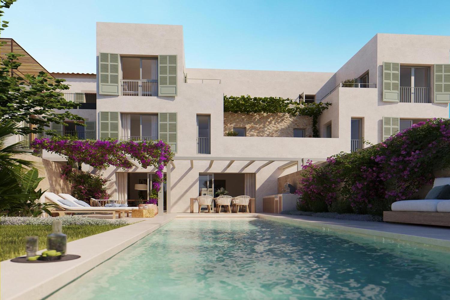Luxurious new-build townhouse with pool and garden in popular Santanyi