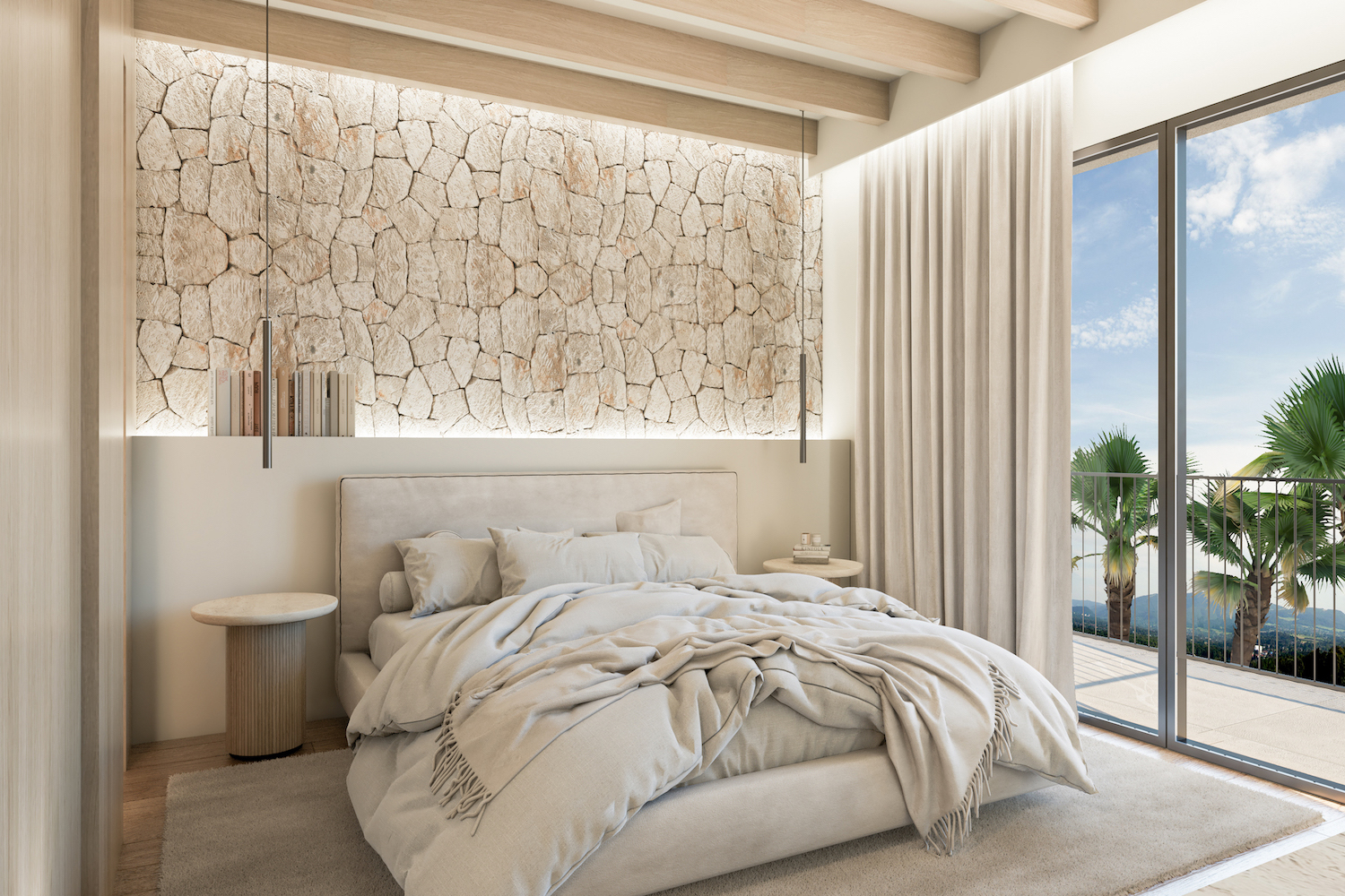 One of 3 bedrooms