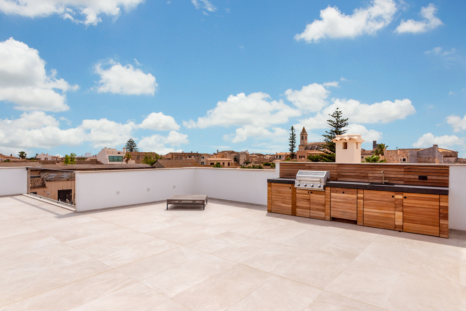 Roof terrace with view to the church from Santanyi