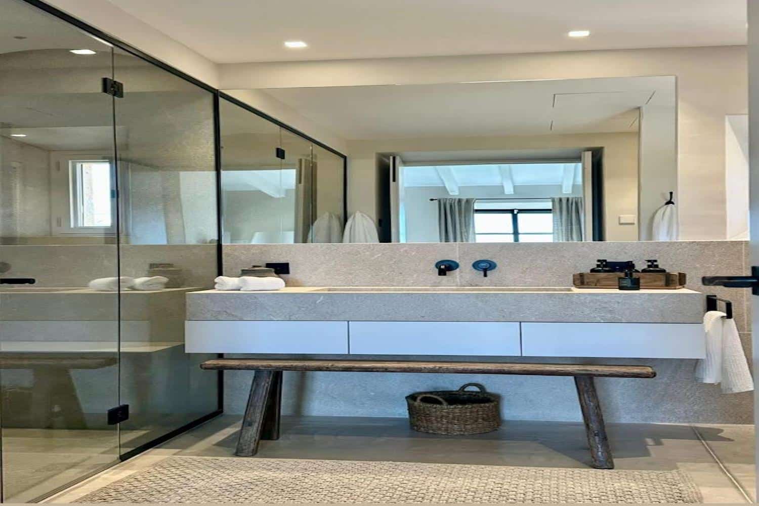One of six bathrooms