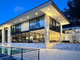 Modern architectural art with Mediterranean flair and panoramic views