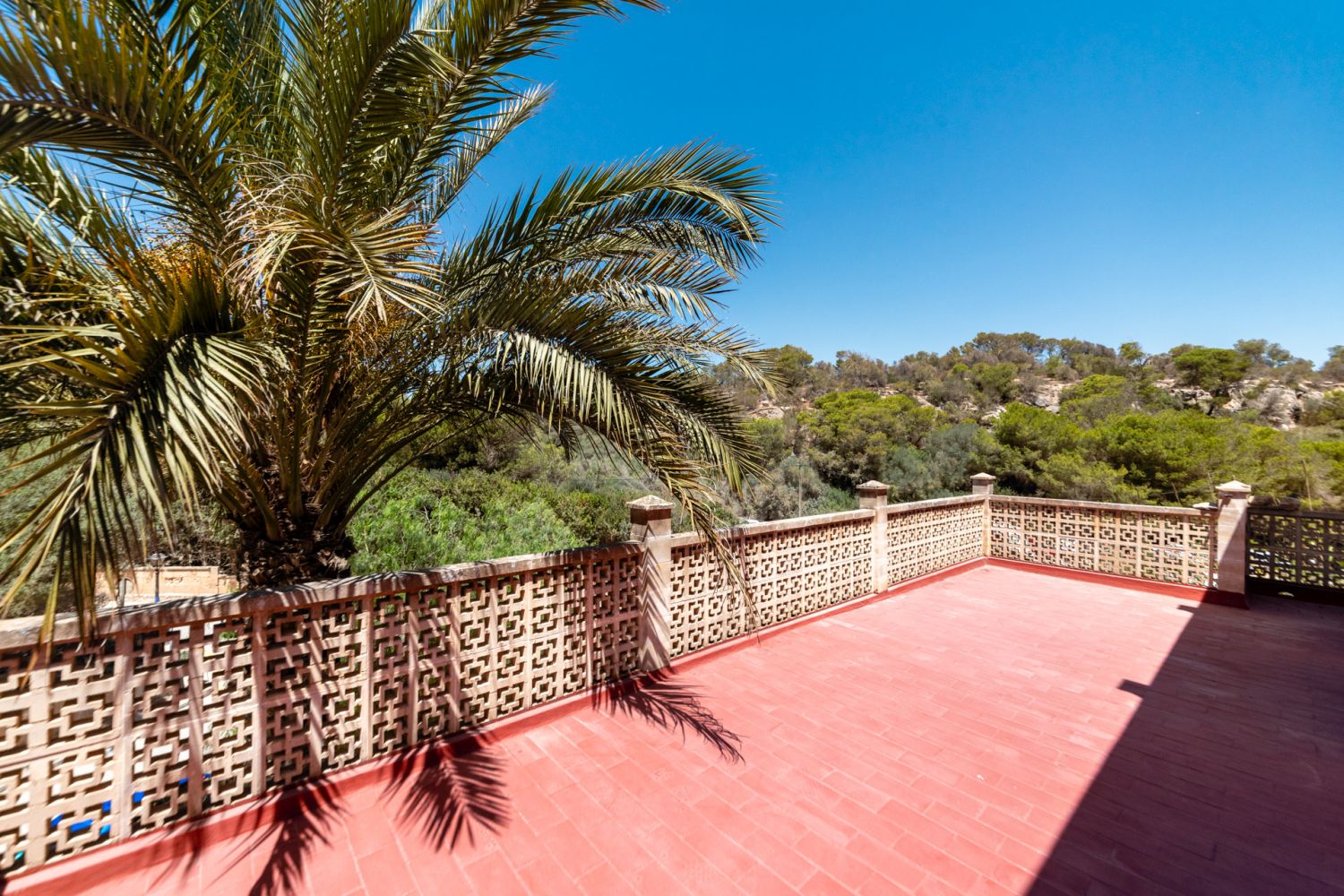 Roof terrace with views to the green surroundings