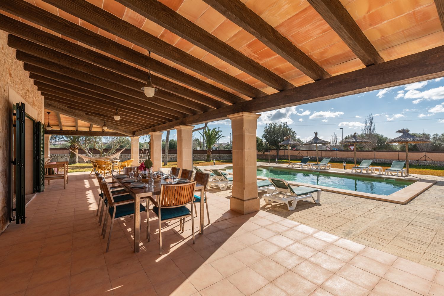 Outdoor dining area