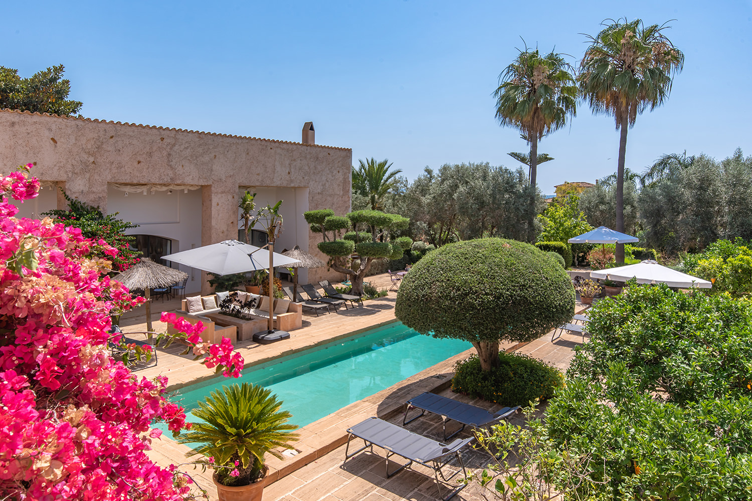 Charming, elegant finca property with guest house, vacation rental license and tennis court