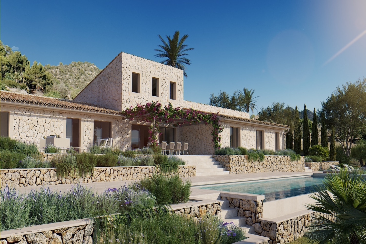 Modern, high-quality new-build finca with spectacular sea views close to the golf course