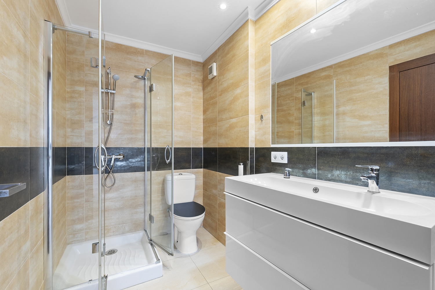 One of two bathrooms