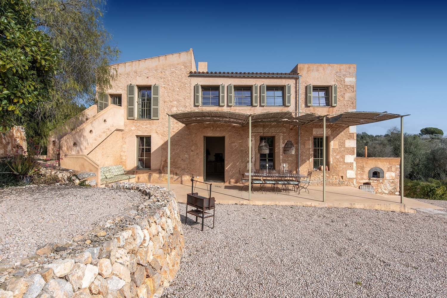 Finca with traditional facade