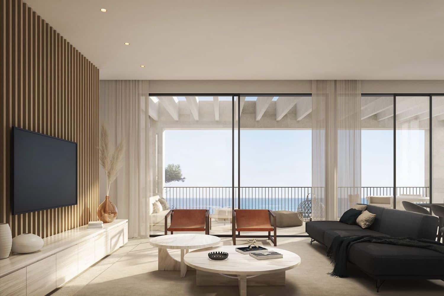 Living area with sea view