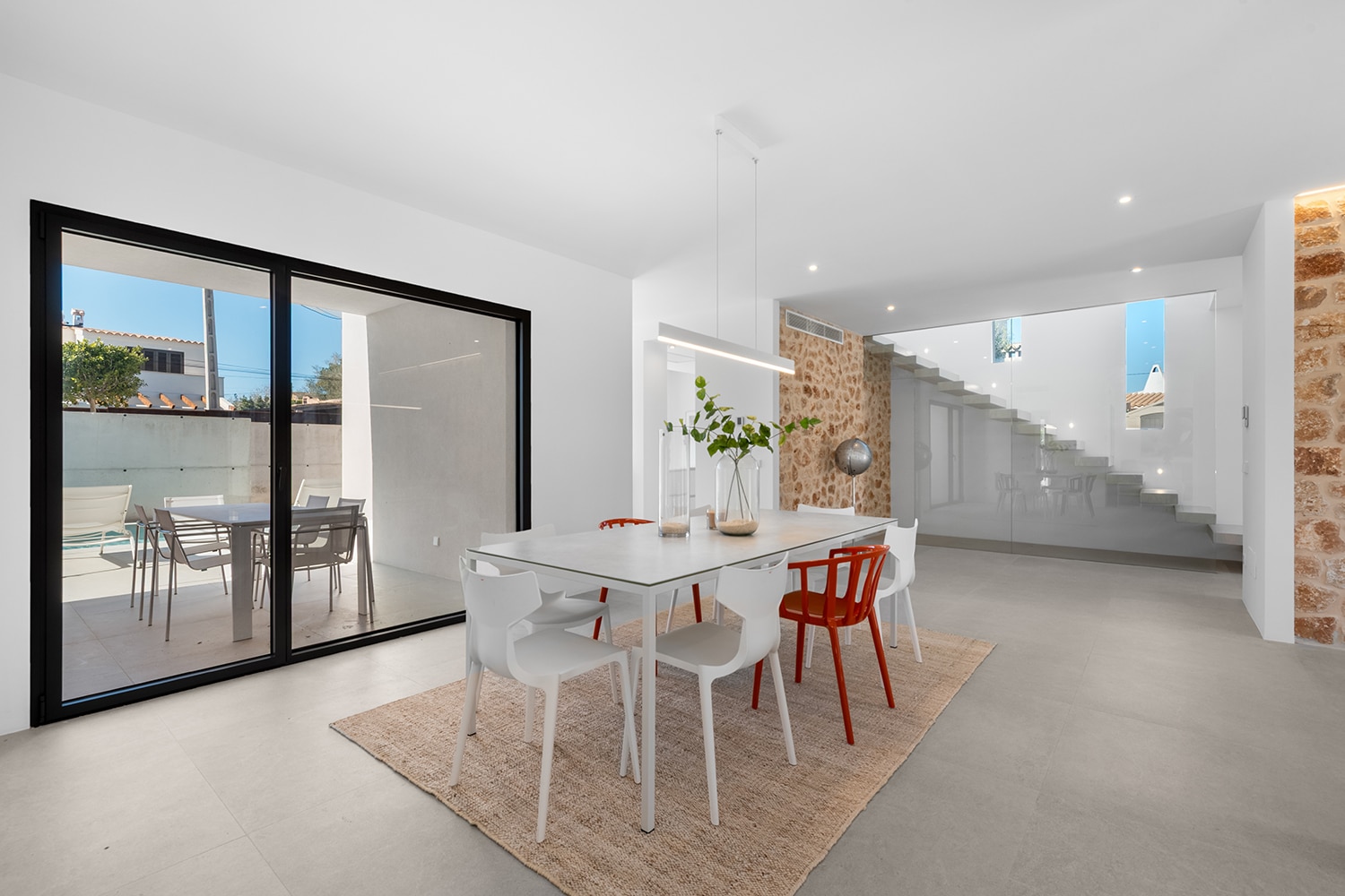 Bright dining area