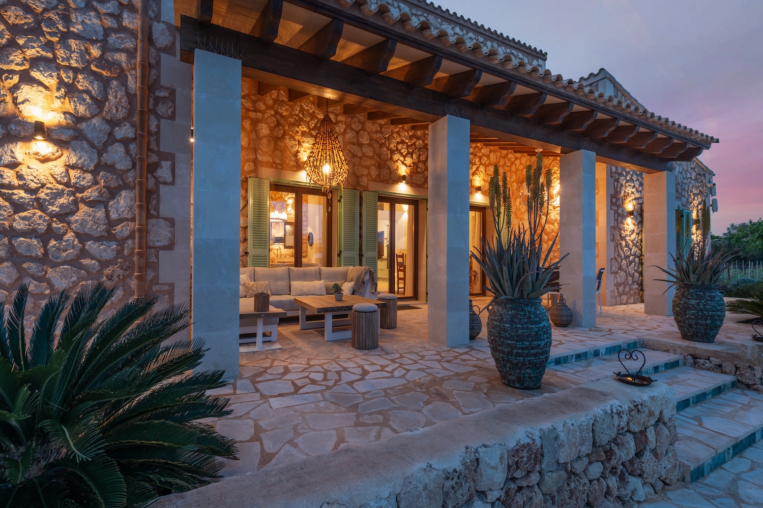 Finca in the evening light