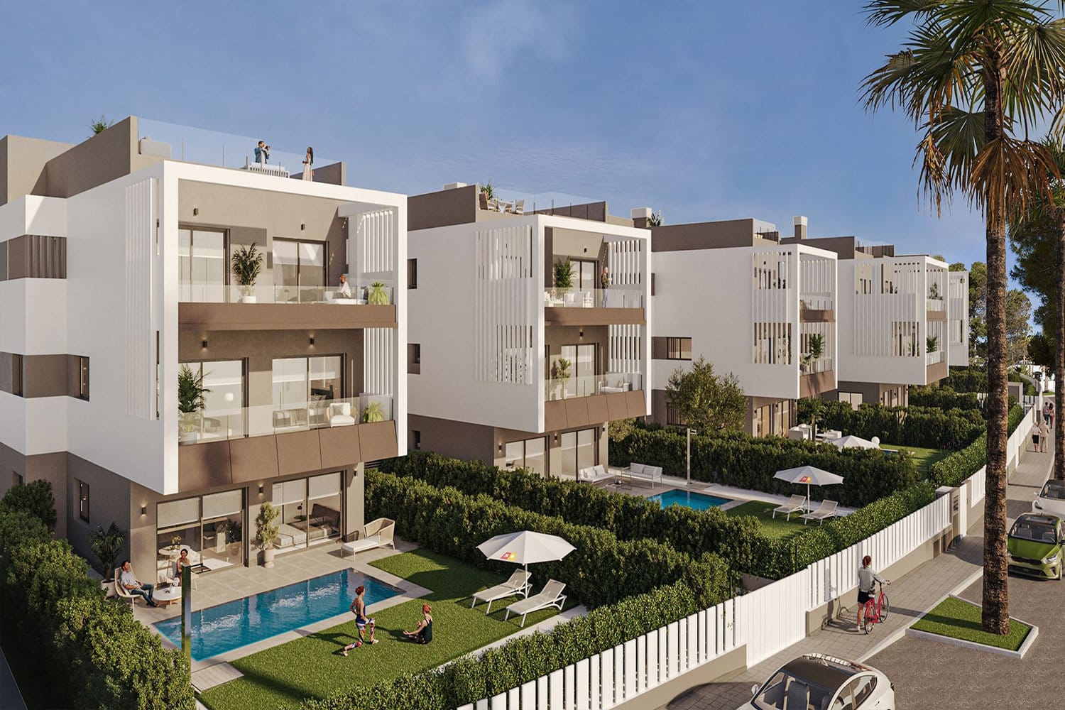 Complex with pool