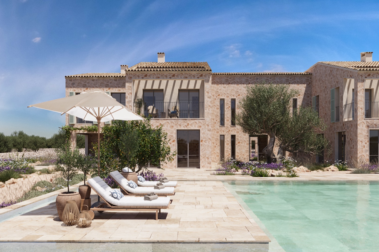 Pool with sun terrace