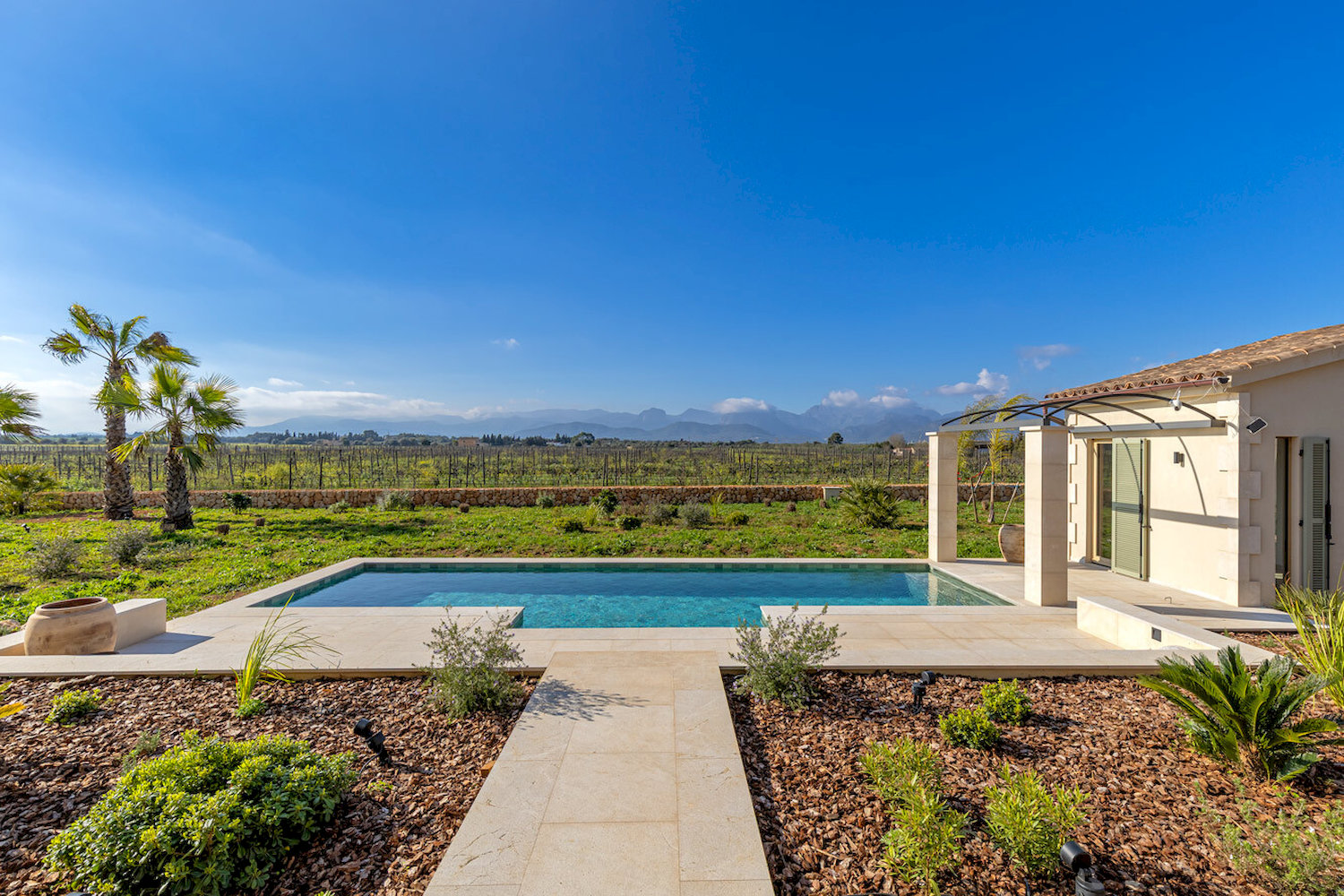 Saltwater pool with panorama views