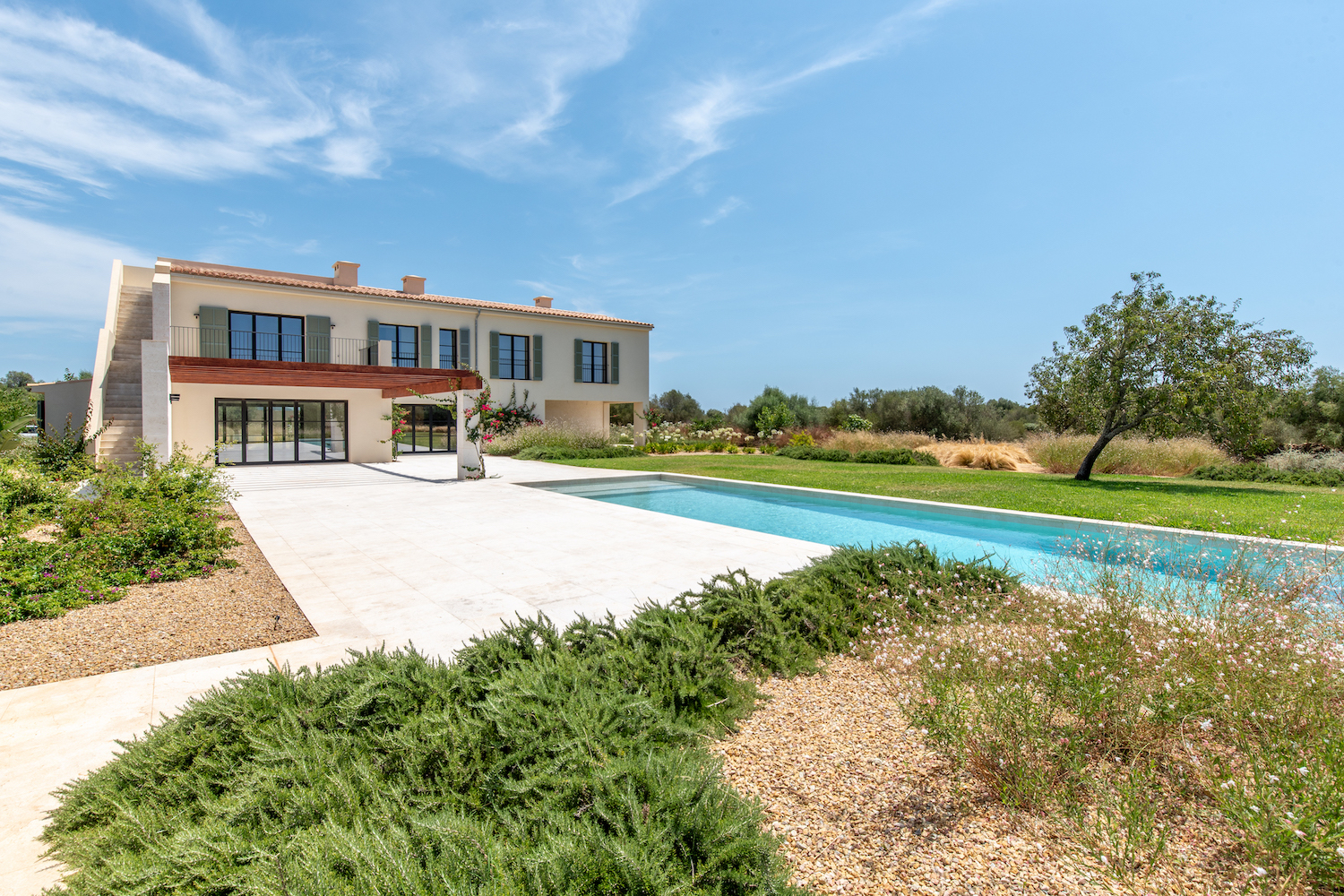 Finca with mediterranean garden