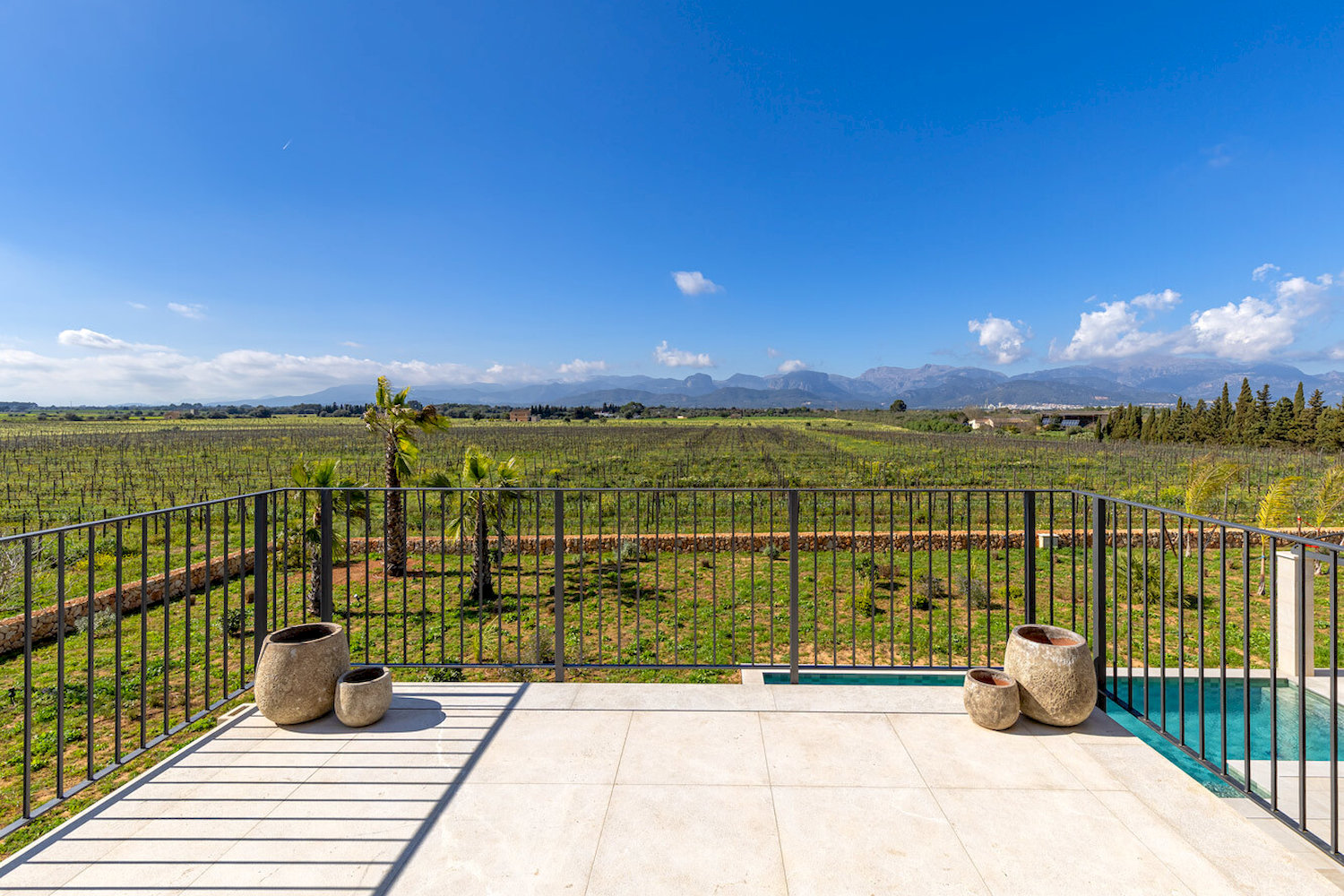 Bedroom terrace with a view