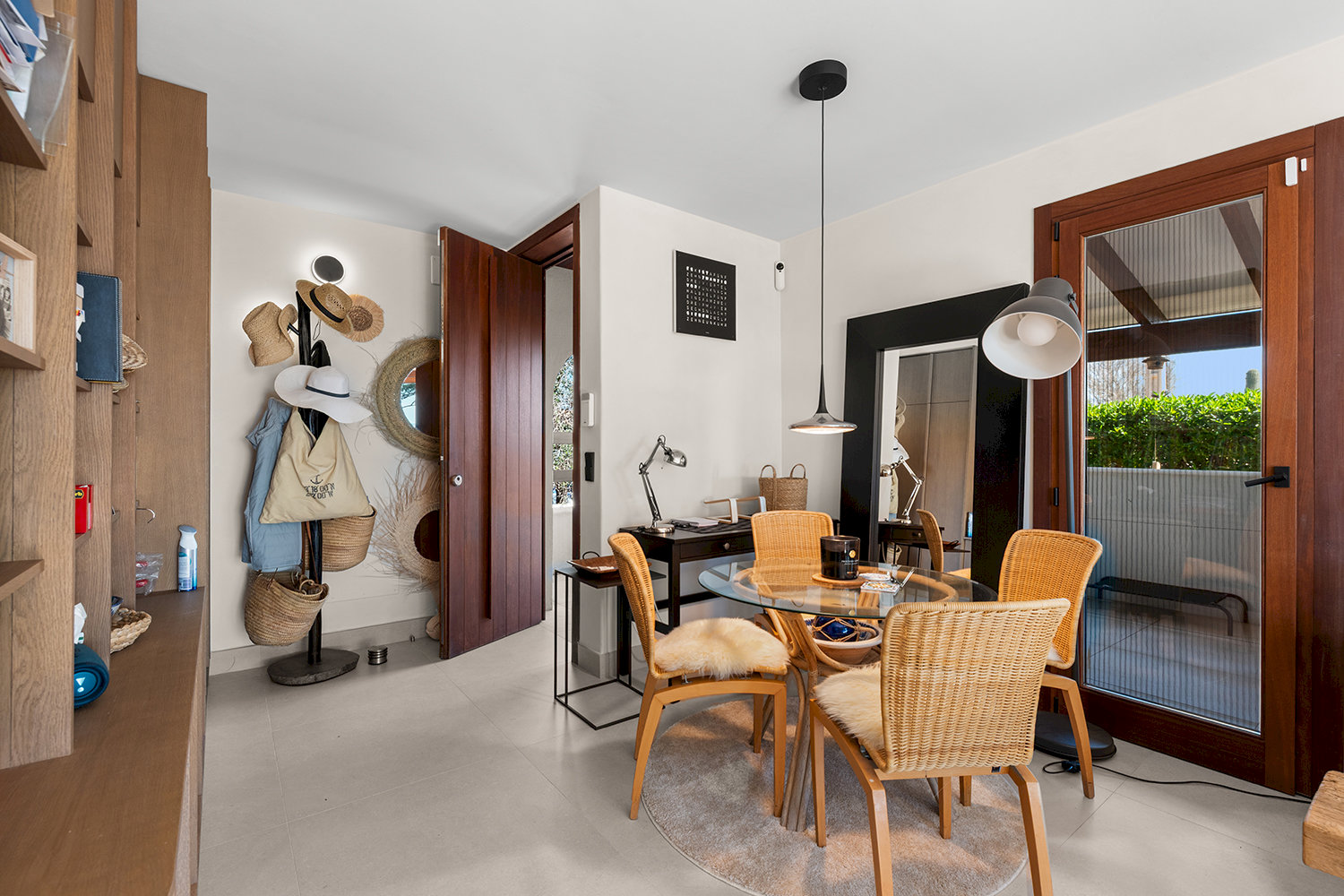 Elegant dining area with modern interior design