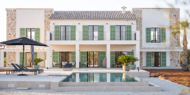 Newly built finca in Santanyí featuring modern interior design and high-end finishes