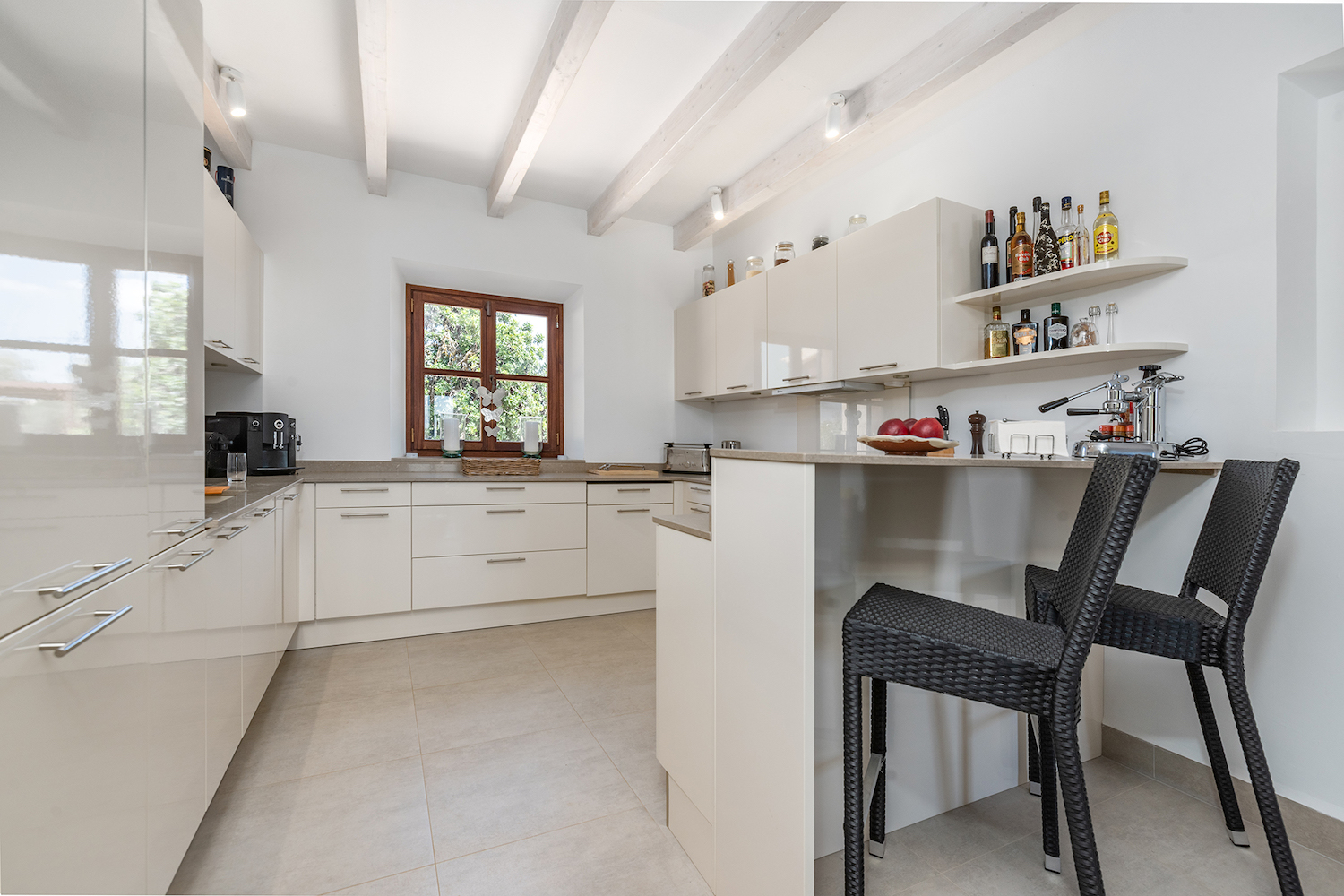 Open, modern kitchen
