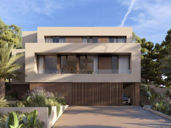 Modern design villa with stylish outdoor area