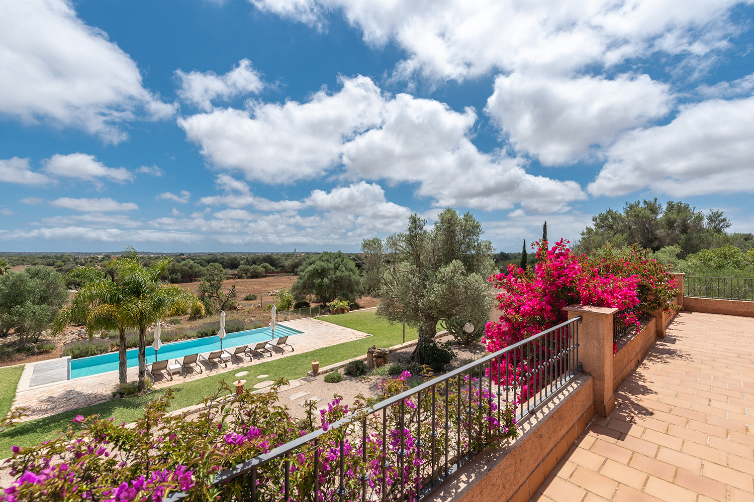 Terrace with beautiful far reaching views