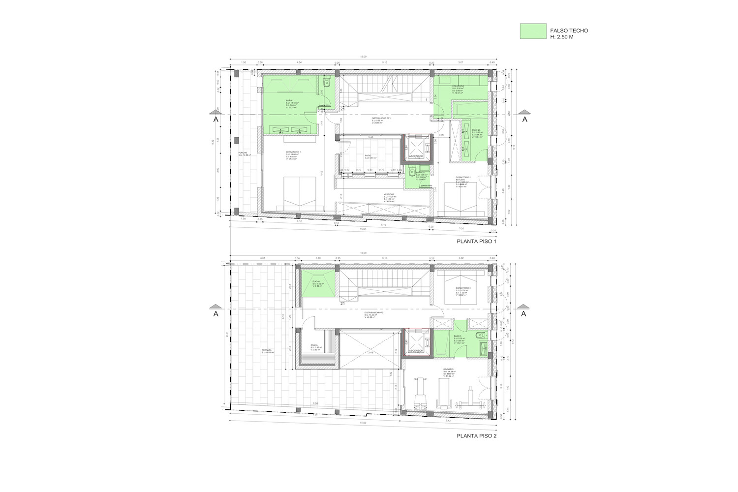 Plans first and second floor