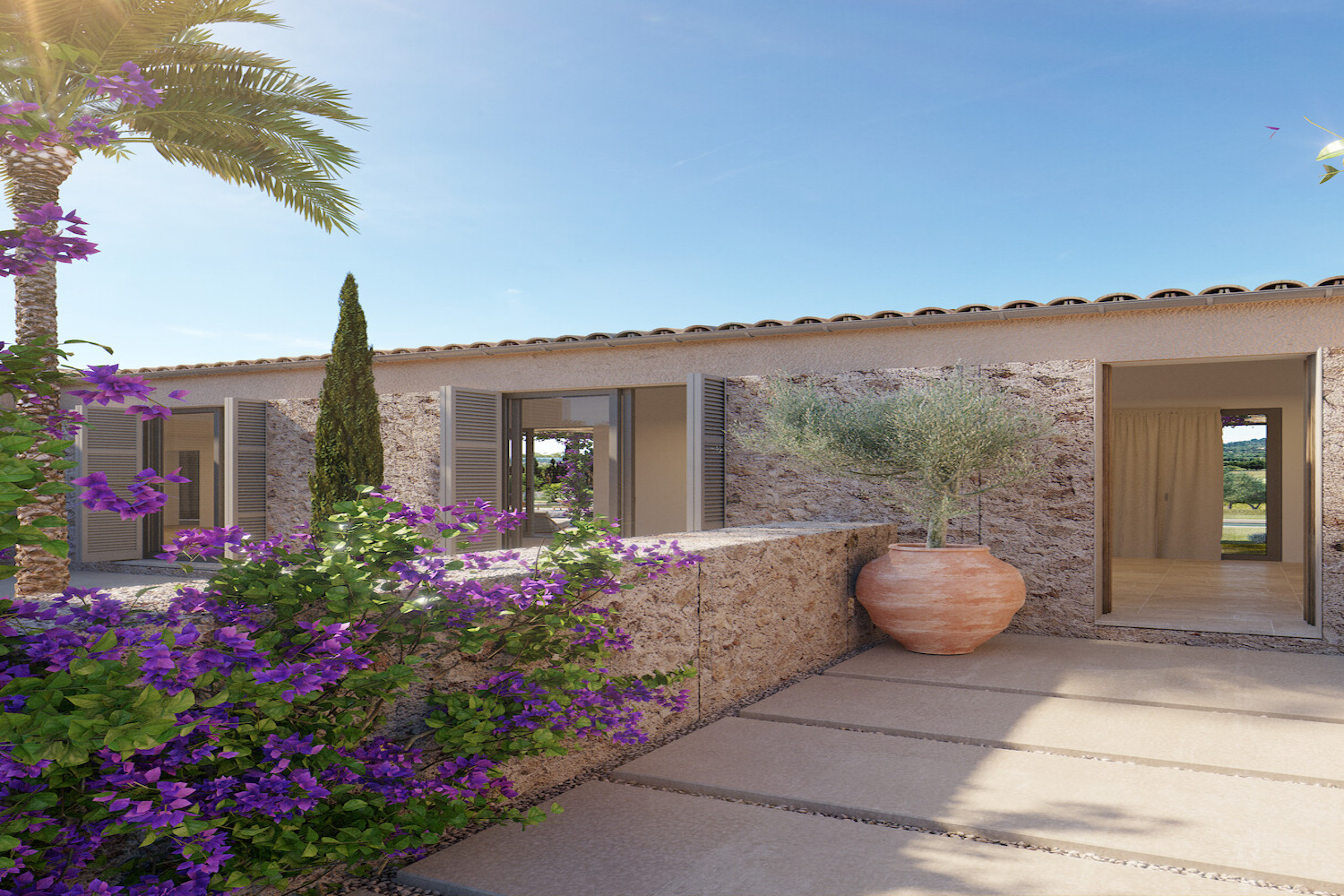 Finca 1 entrance area