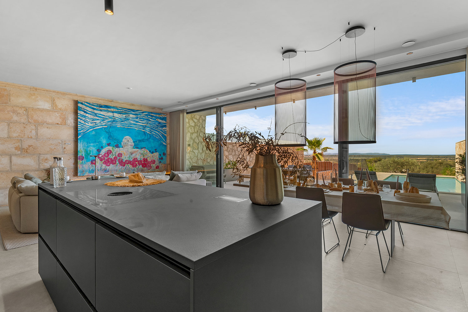 Panorama views from the kitchen