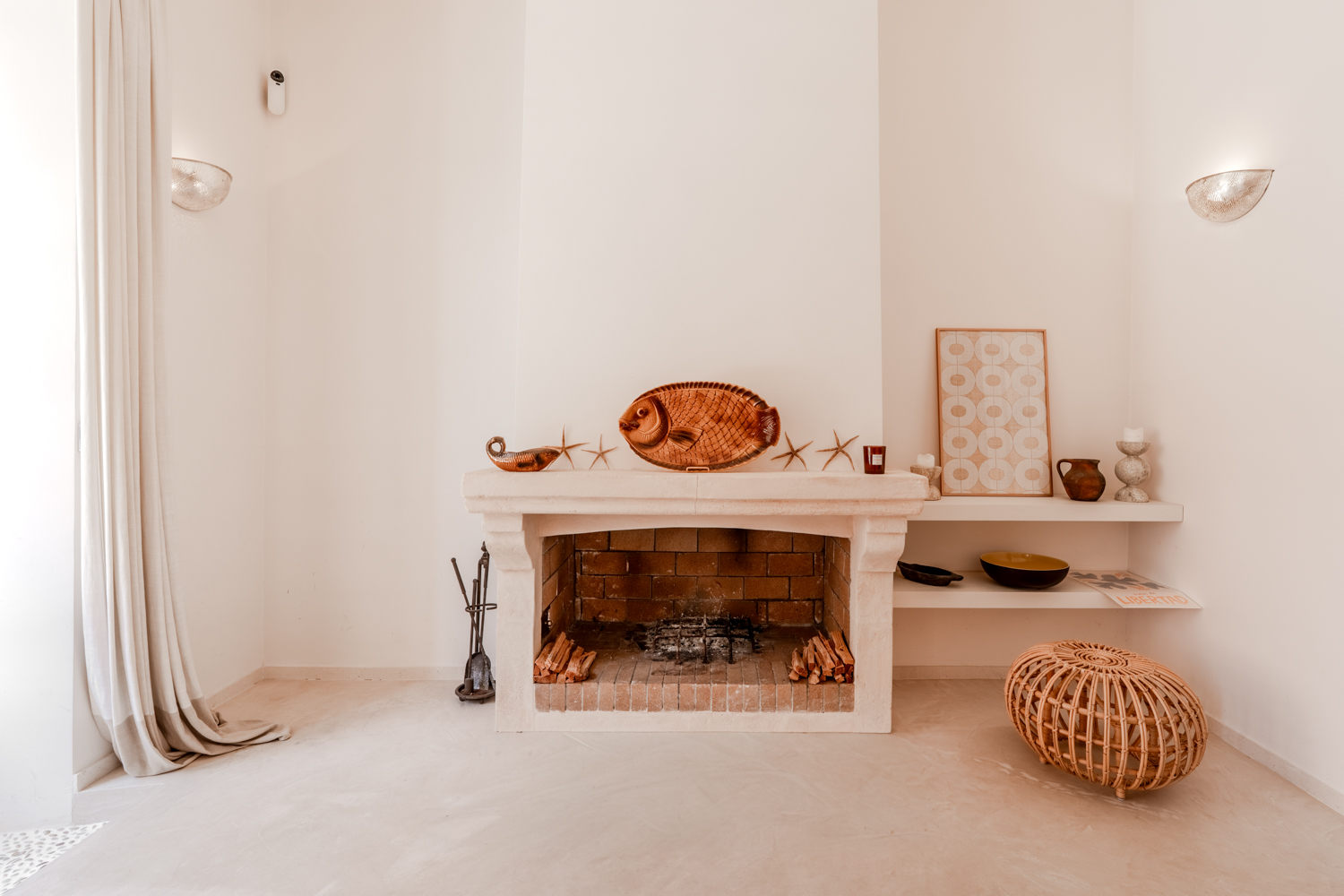 Elegant Fireplace with Mediterranean Character