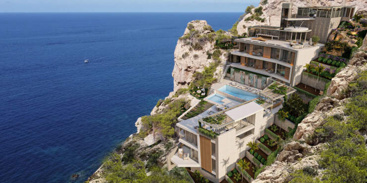 A luxury villa project designed to meet the highest standards—spectacularly situated on a cliff right by the sea.
