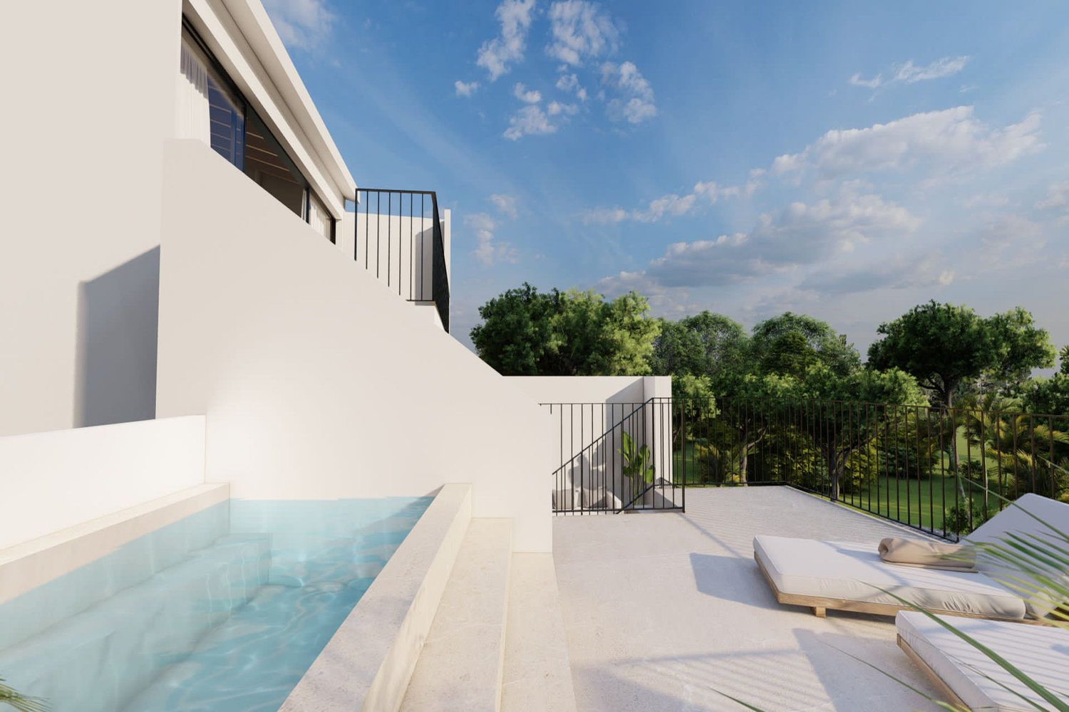 Roof terrace with jacuzzi