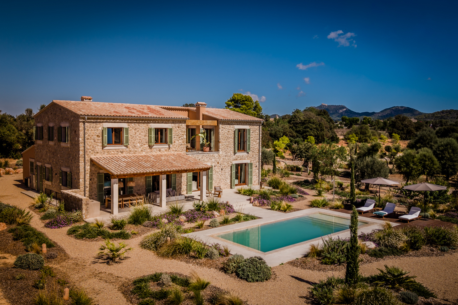 Elegant new-build finca with high-quality fittings, fantastic garden and fantastic panoramic viewsanoramablick